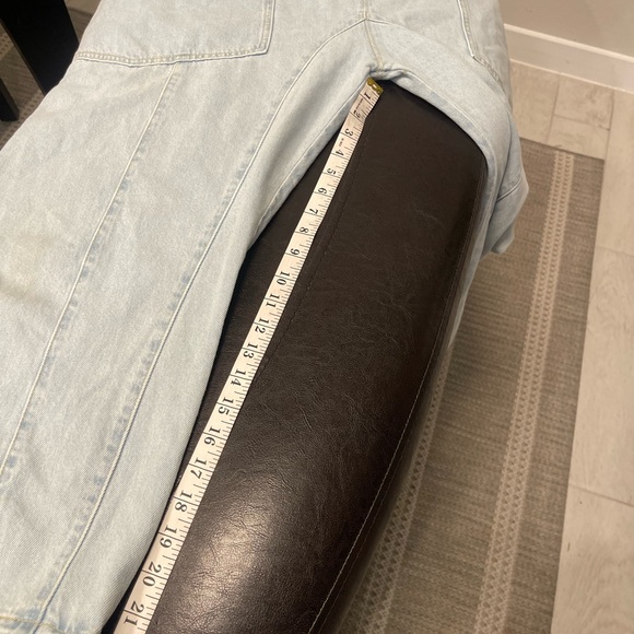 We the free free people High Roller Overall Denim Jumpsuit Size Large - Picture 9 of 10